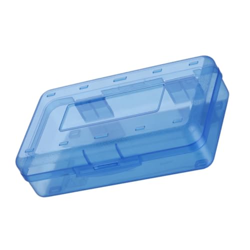 GALPADA Estuche para Bolígrafos Transparente Azul, Organizador Sencillo de Plástico para Estudiantes, Caja de Lápices Gran Capacidad para Escuela y Manualidades