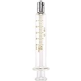 Gufastoe 1 Pack Glass Syringes with Caps 5ml for Laboratory