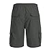 Dademeo Men Cargo Pants Casual Fashion Solid Shorts with Multi-Pocket Elastic Waist Work Hiking Fishing Short Pant
