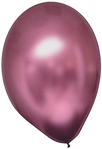 Ballons en latex satiné violet Amscan 28 cm pour décoration de fête - Lot de 100