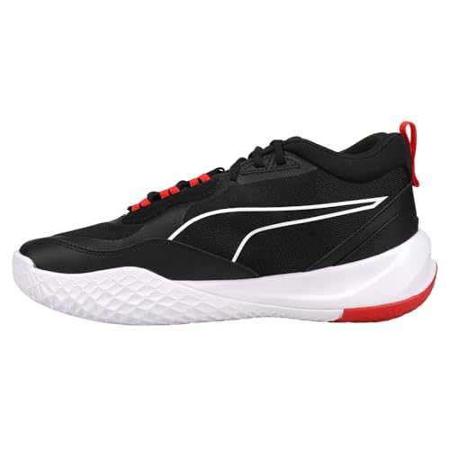 PUMA Men's PLAYMAKER PRO MID Sneaker, Jet Black-Puma White, 10