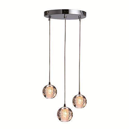 Sublimez votre plafond haut avec le luminaire villa stair case crystal ball unique