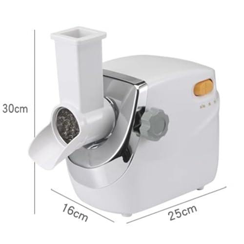 Grattugia elettrica per formaggio, 300 W, professionale, in acciaio inox, per grattugiare formaggio e verdure dure, fino a 60 gatti/ora, include tre fusti per coltelli