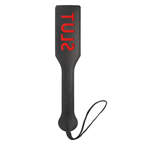 Image of Slut Spanking Paddle, 12.6inch Faux Leather Paddles for Adults BDSM Play, Black