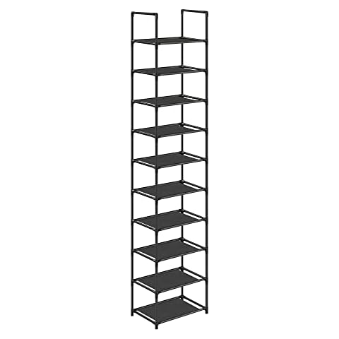 SONGMICS 10-Tier Space-Saving Shoe Rack Cover