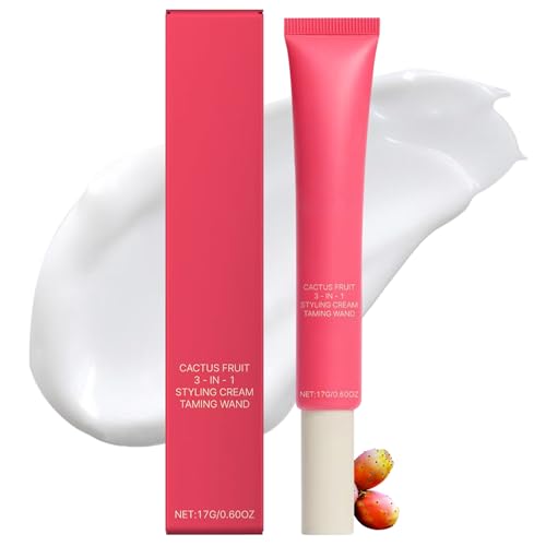 Crema de peinado 3 en 1 para cabello, crema alisadora para cabello brillante, crema no grasa para definir los rizos, enriquecida