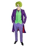 Funidelia Disfraz Oficial de Joker El Caballero Oscuro - Diamond Edition para hombre, pantalón, camisa, corbata, Superhéroes, DC Comics Traje para adultos para fiestas, Carnaval y Halloween - Talla L