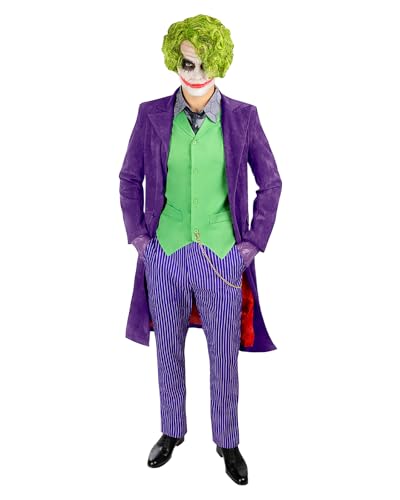 Funidelia Disfraz Oficial de Joker El Caballero Oscuro   Diamond Edition para hombre, pantalón, camisa, corbata, Superhéroes, DC Comics Traje para adultos para fiestas, Carnaval y Halloween   Talla L