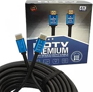 كابل HDMI بطول 30 متر متوافق مع التلفاز ومشغل بلو-راي ووحدة الألعاب والكمبيوتر الشخصي