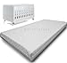 BUY ALL HERE Baby Cot Bed Mattress,Hypoallergenic Fabric, WaterProof, Extra Thick, Double Sided, Baby Travel Mattress With Removable Zip Cover, Colour White,Made in UK (100 x 70 x 7.5 CM)