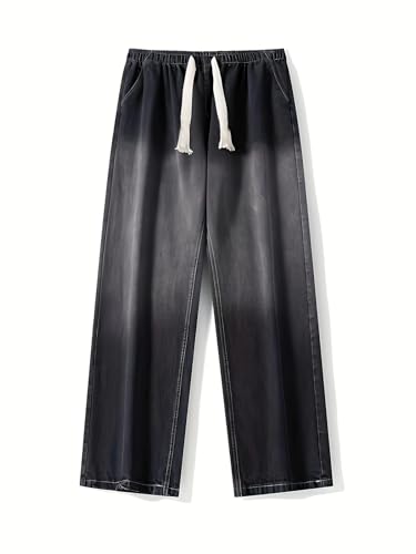 Men's Y2K Straight-Leg Jeans Loose Wide-Leg Retro Distressed Casual Denim Pants Street Style Harajuku Clothing2