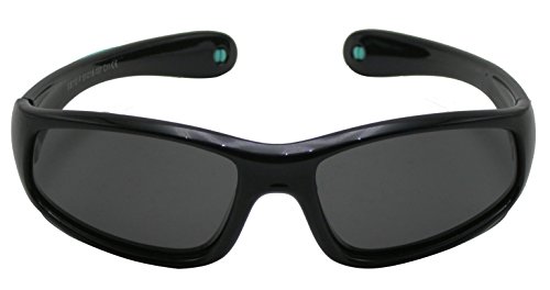Coolsome Kids Flexible Polarized Uv Protection Sunglasses For Boys Girls Age 3-10 With Strap (Black Green) #TOP1
