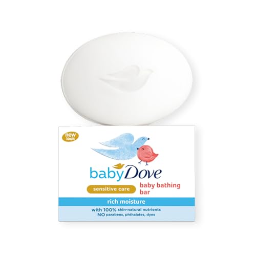 Image of Baby Dove Rich Moisture Bathing Bar, Gently Cleanse and Nourishes Skin, 75g (Pack of 4)