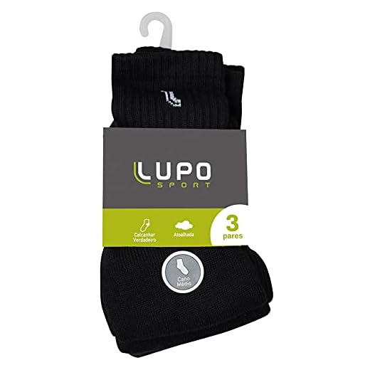 Kit 3 pares, Básica , Lupo, adulto-unissex, Preta/Preta/Preta, G