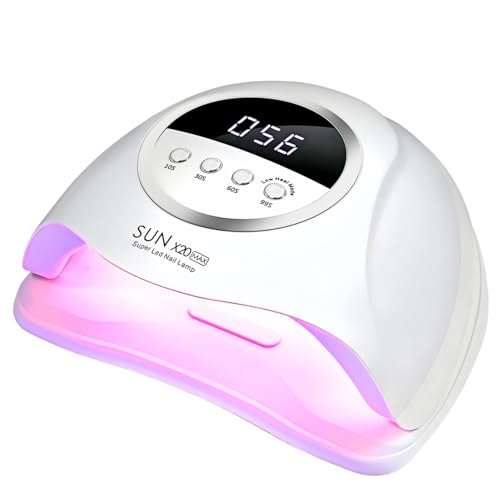 Lampe à ongles UV LED avec 72 perles, 320 W pour vernis gel avec capteur automatique/4 réglages de minuterie, séchoir à ongles LED, outils professionnels de séchage pour ongles des doigts et des orteils