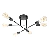 【Einstellbare Form】Die robuste Metall Schlafzimmerlampe in Matt-Schwarz besitzt 3 schwenkbare Leuchtarme und ist perfekt mit verschiedenen Wohnstilen kombinierbar. Die Deckenlampe ist ein wahrer Eyecatcher.