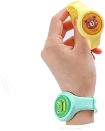 Pack of 2 Mosquito Repellent Wrist Band with LED Light Cute Water Resistant Insect & Bug Repeller With Plant Essential Oil For Babies,Kids & Adults Perfect Return Gift Option- (Random Design)