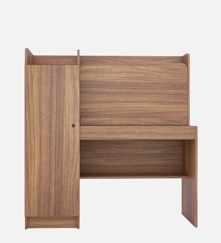 Image of NEUDOT Vision Engineered Wood Study Table with Single Door Storage | Leon Teak Finish | Compact & Modern Work Desk | Durable Study & Laptop Table