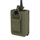 KRYDEX Tactical Radio Holster Adjustable Radio Pouch with Molle and Belt Loop for Two Ways Walkie Talkie (RG)
