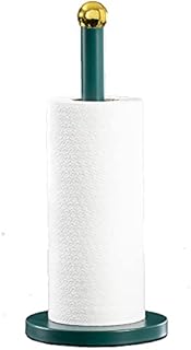 Daewoo Emerald Collection Paper Towel Holder Freestanding Kitchen Roll Dispenser Green and Gold SIZE: 15 x 15 x 34CM
