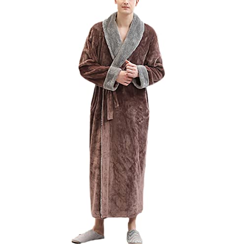 Peignoir de bain extra long anti-froid en polaire épaisse pour l'hiver