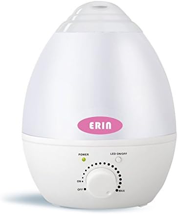Erin Humidifier Ultrasonic Cool Mist,Aromatherapy Aroma Essential Oil Diffuser with water filter White for Home Bedroom Office Baby room 1.3L