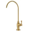 Brushed Gold Drinking Water Purifier Faucet, Delle Rosa Gold Water Faucet for Under Sink Water Filter System, Modern Brass RO Faucet,Brushed Gold Bar Sink Faucet