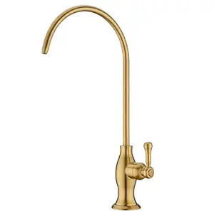 Brushed Gold Drinking Water Purifier Faucet, Delle Rosa Gold Water Faucet for Under Sink Water Filter System, Modern Lead Free Brass RO Faucet,Brushed Gold Bar Sink Faucet