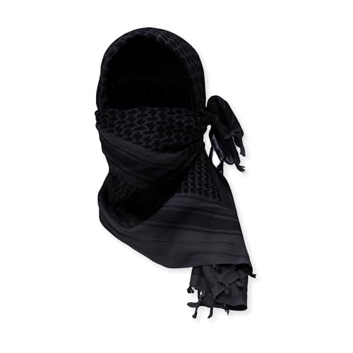 Image of M MCGUIRE GEAR Shemagh Tactical Scarf, Middle Eastern Desert Hood, Bandana, Keffiyeh, Military Style, 100% Cotton, 42 inch x 42 inch