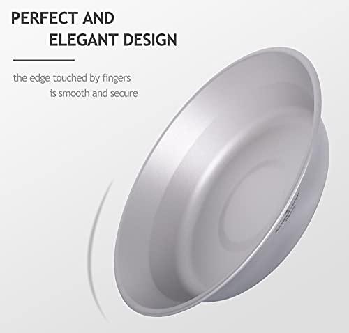 Boundless Voyage Ultralight Titanium Bowl Pan Plate Dish With Carry Bag Outdoor Camping Portable Tableware Cookware (2 Pcs Set (Shallow Bowl+Plate)) #TOP5
