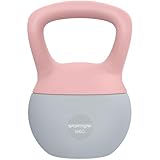 SPORTNOW Pesa Rusa 6 kg, Soft Kettlebell Relleno de Arena Metálica y Mango Antideslizante, para Entrenamiento Culturismo en Casa, Gimnasio, Rosa Palo y Gris