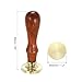 PATIKIL 30mm Round Blank Wax Seal Stamp, Removable Brass Head Without Carving Wooden Handle for Envelope Invitation Wine Packing Gift Wrapping