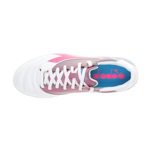 Diadora Mens Brasil Elite Veloce Gr Tfr Turf Soccer Cleats - Pink, White - Size 10.5 M4