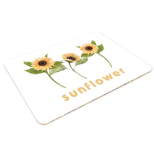 Napperons en liège blanc cadeau idéal pour une crémaillère au design de fleurs chic