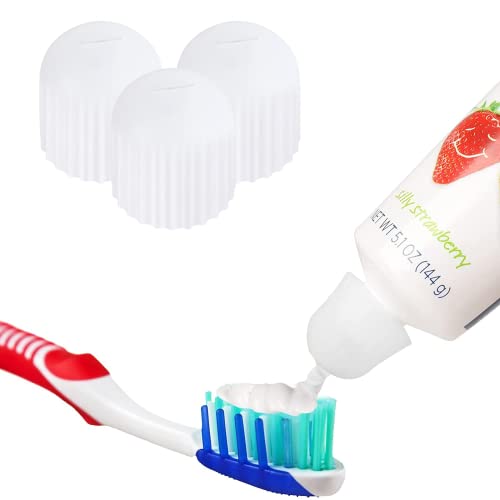 3 pz. Tappo Dispenser in Silicone per Tubetti di Dentifricio, Unguenti, Creme | Autosigillante, Pulizia e Risparmio | speciale Bambini e Anziani