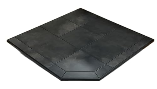 Comfortbilt 40 Corner Hearth Pad for Wood Stove or Pellet Stove in Black Copper