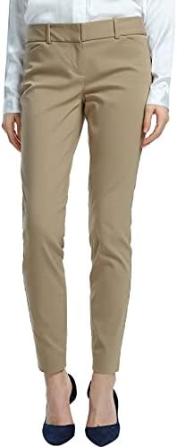 SATINATO Women's Straight Pants Stretch Slim Skinny Solid Trouser...