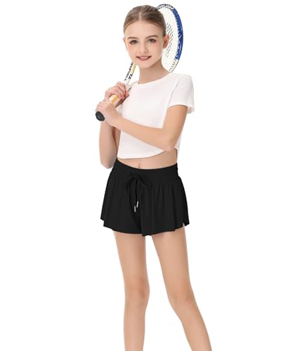 Girls Flowy Shorts Butterfly Shorts for Girls Teen with Spandex Liner 2-in-1 for Running,Gym,Athletic,Sports4