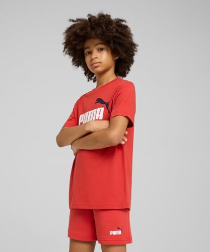 Image of Puma Boy Cotton Solid Regular Fit Tees