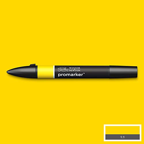 Image of Winsor & Newton Promarker, Alcohol Based Markers, Canary (Y367), Double Tipped Drawing Marker Set for Artists, Graphic Designers, Illustrators - Chisel & Fine Twin Tip, Streak Free Coverage