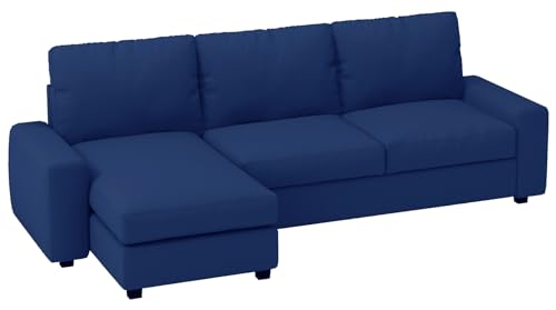 The Durable Polyester Kivik Loveseat with Chaise Sofa Cover (Width is 110.2", Not 125" !) Compatible for IKEA Kivik Sectional Corner Slipcover (Blue)