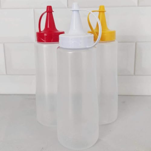 25 Bisnagas de Condimentos Plásticas 250ml para Molhos Ketchup Maionese Plasvale Profissionais