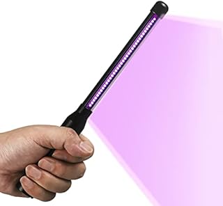 MAINENG Black Light Pet Urine Detection, SMD LED UV Wand Including Lithium Ion Battery, 395nm Ultraviolet Blacklight Flashlight for Stains, Party, Scorpions, Authentication - 3W