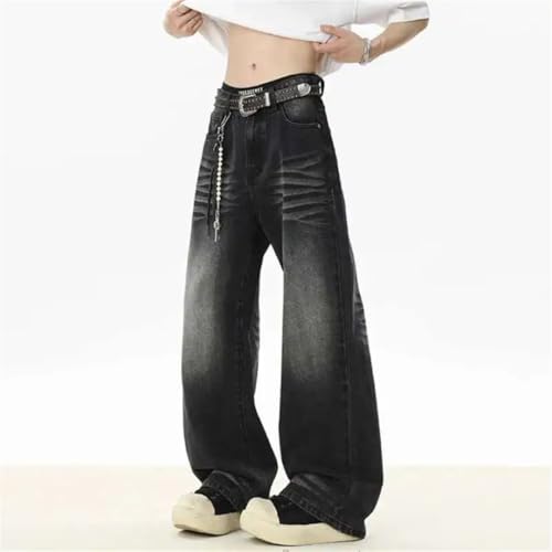 Men's Jeans American Style Straight Leg Denim Pants Handsome Curved Knife Design Trousers3