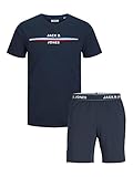 Jack & Jones JACKYLE SS tee and Shorts GIFTBOX Conjunto de Camiseta, Black/Pack:Shorts Black, XL de los Hombres