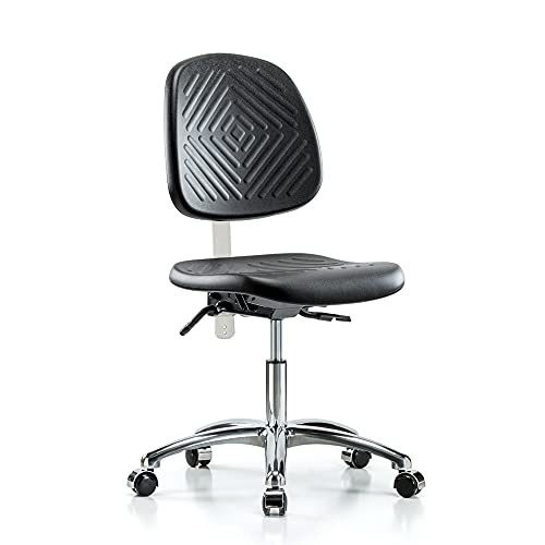 Image of Perch Clean Room Ergonomic Industrial Chair with Large Back, Workbench Height