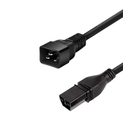 Toptekits C20 to SAF-D-Grid T-Latch Power Cord, SAF-D-Grid T-Latch Plug to IEC 320 C20 SJT 16AWG, 10ft (C20 to Saf-D-Grid)