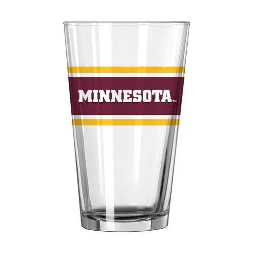 Image of Logo Brands NCAA 16 oz Pint Glass - Durable Glass With Bold Team Color- Chip-Resistant Rim Drinkware For Fans, Tailgates, Home Bars & Everyday Use
