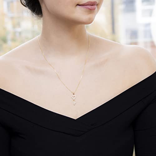 Carissima Gold Damen Kette 9 Karat (375) Gelbgold Zirkonia 460 mm 1.43.8564