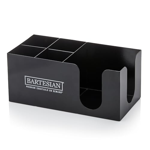 Bartesian Bar Caddy Organizer and Storage Station - Premium Black
